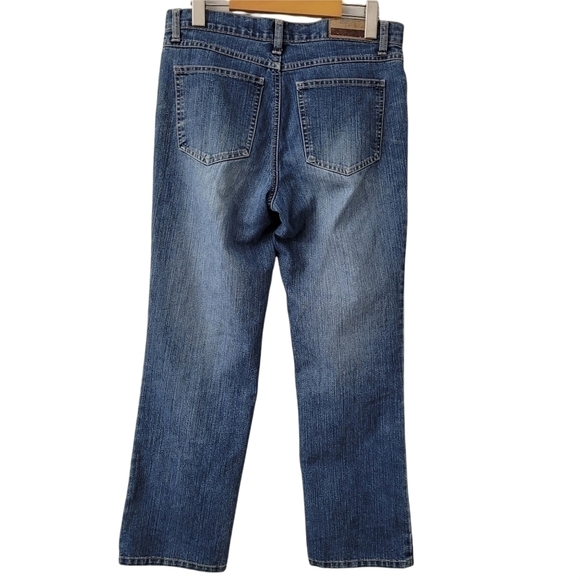 𝅺BLUE Highrise Straight Leg Cropped Jeans Size 8 Vintage Gloria Vanderbilt - Picture 4 of 10